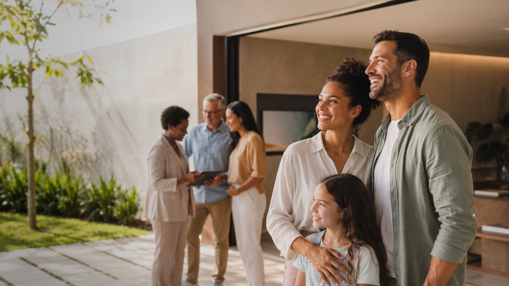 Família unida representando proteção e impacto social